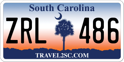 SC license plate ZRL486