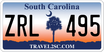 SC license plate ZRL495