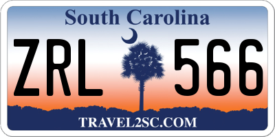 SC license plate ZRL566