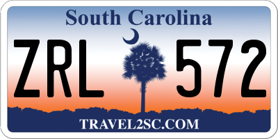 SC license plate ZRL572