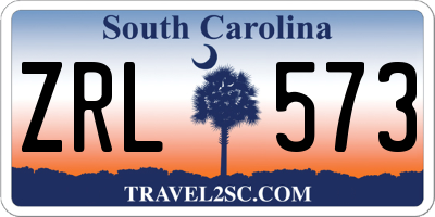 SC license plate ZRL573