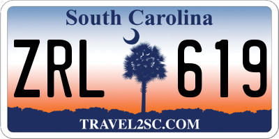 SC license plate ZRL619