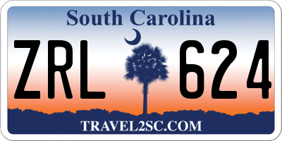 SC license plate ZRL624