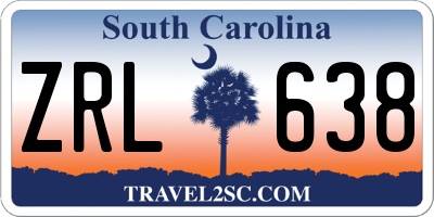 SC license plate ZRL638