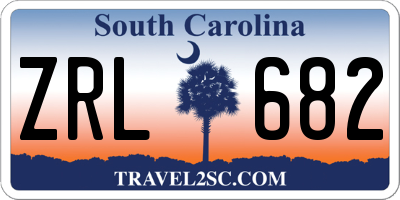 SC license plate ZRL682