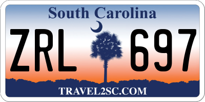 SC license plate ZRL697