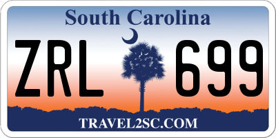 SC license plate ZRL699