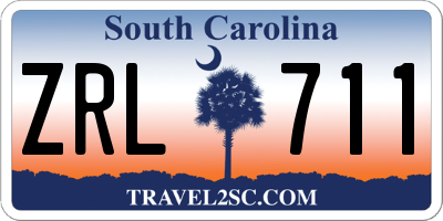 SC license plate ZRL711