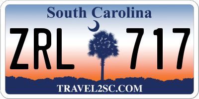 SC license plate ZRL717