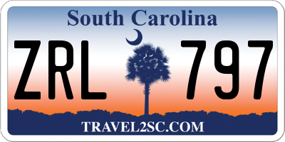 SC license plate ZRL797
