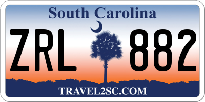 SC license plate ZRL882
