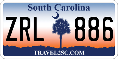 SC license plate ZRL886