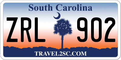 SC license plate ZRL902