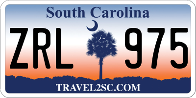SC license plate ZRL975