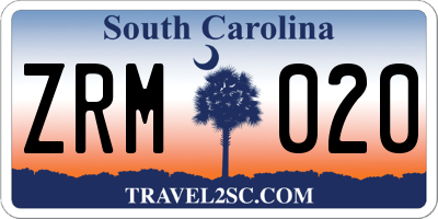 SC license plate ZRM020