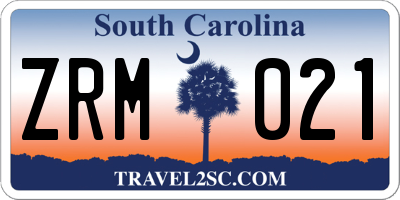 SC license plate ZRM021