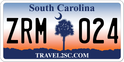 SC license plate ZRM024