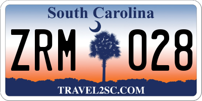 SC license plate ZRM028