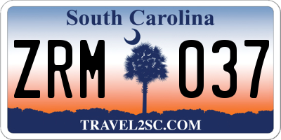 SC license plate ZRM037