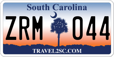 SC license plate ZRM044