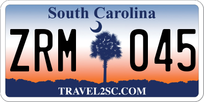 SC license plate ZRM045