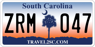 SC license plate ZRM047