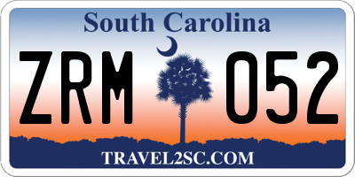 SC license plate ZRM052