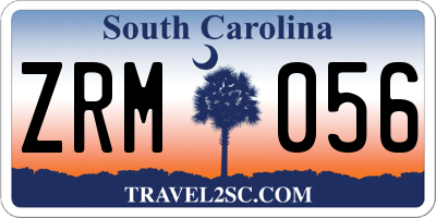 SC license plate ZRM056