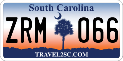SC license plate ZRM066