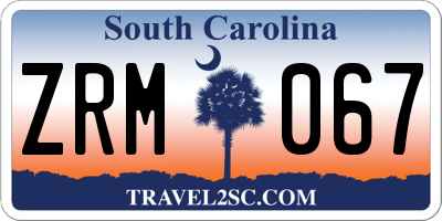 SC license plate ZRM067