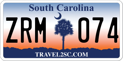 SC license plate ZRM074