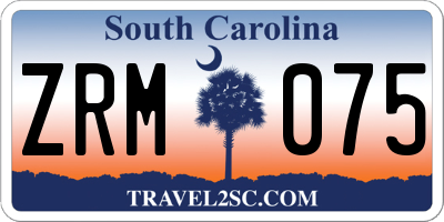 SC license plate ZRM075