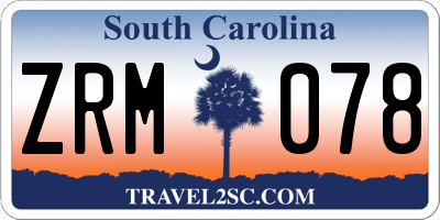 SC license plate ZRM078
