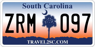 SC license plate ZRM097