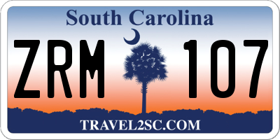 SC license plate ZRM107