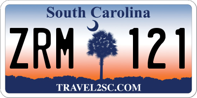 SC license plate ZRM121