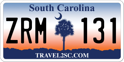 SC license plate ZRM131