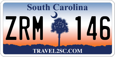 SC license plate ZRM146