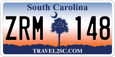 SC license plate ZRM148