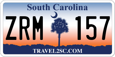 SC license plate ZRM157
