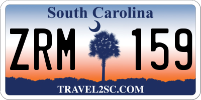 SC license plate ZRM159