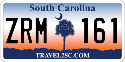 SC license plate ZRM161
