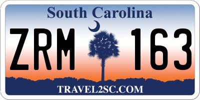 SC license plate ZRM163