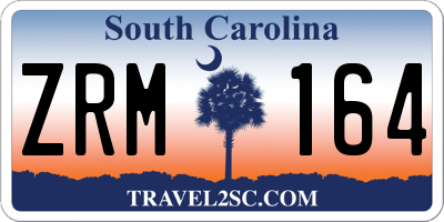 SC license plate ZRM164