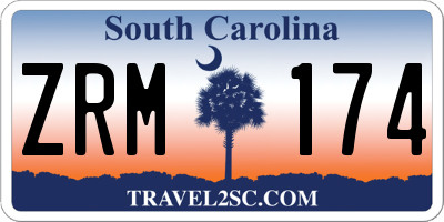 SC license plate ZRM174