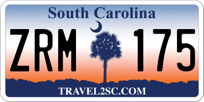 SC license plate ZRM175
