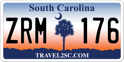 SC license plate ZRM176