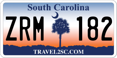 SC license plate ZRM182