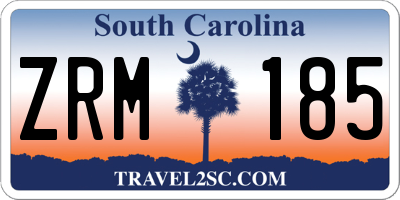 SC license plate ZRM185