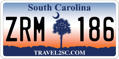 SC license plate ZRM186
